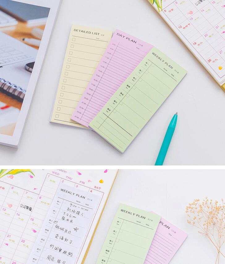 Japanese and Korean Creative New Xiaoqing New Day and Month List Learning Notepad Note Sticker Tearable and Sticky Wholesale Japanese and Korean Creative New Xiaoqing New Day and Month List Learning Notepad Note Sticker Tearable and Sticky Wholesale