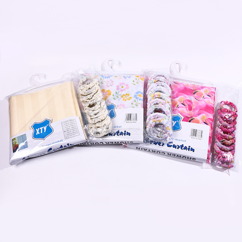 Hot style color ding printed fabric bath curtain multi-function waterproof and  toilet shower curtain wholesale.