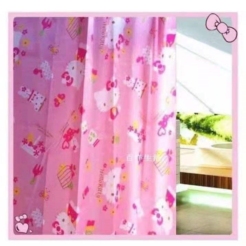 Satin Cloth Printed Shower Curtain Waterproof Satin Texture Thickened Bathroom Block Bath Curtain Foreign Trade Exported to European and American Manufacturers