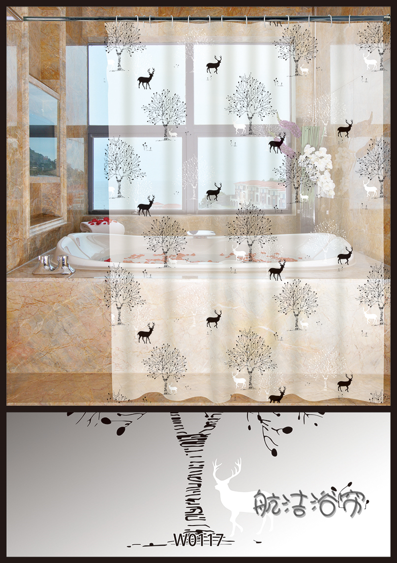 Toilet Punch-Free Shower Curtain Rod Waterproof Thickened Partition Door Curtain Shower Bath Curtain Fabric Toilet Punch-Free Shower Curtain Rod Waterproof Thickened Partition Door Curtain Shower Bath Curtain Fabric