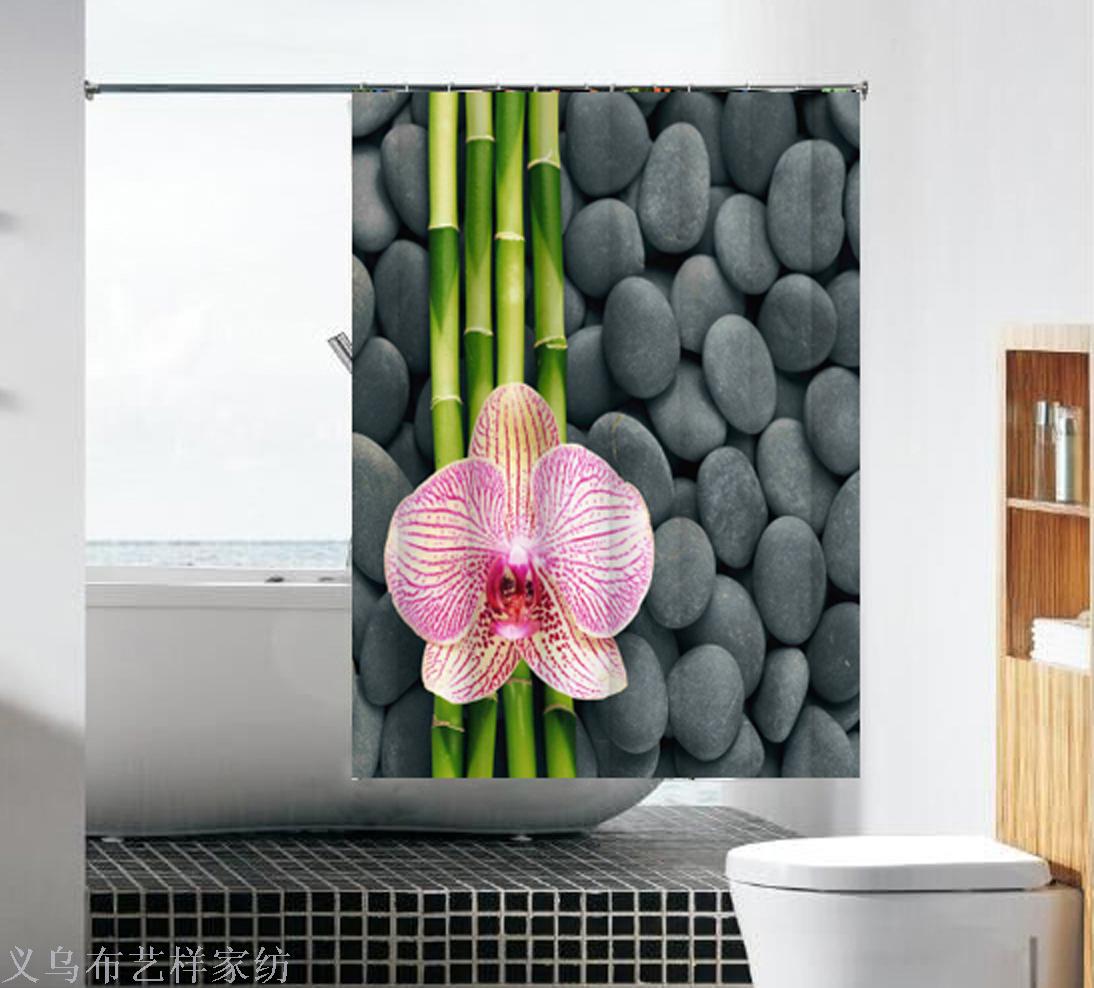 Factory direct sales of the bath curtain printing curtains wholesale stock wholesale