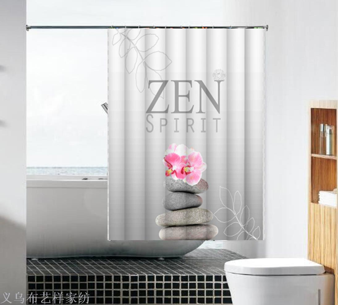 Factory direct sales of the bath curtain printing curtains wholesale stock wholesale