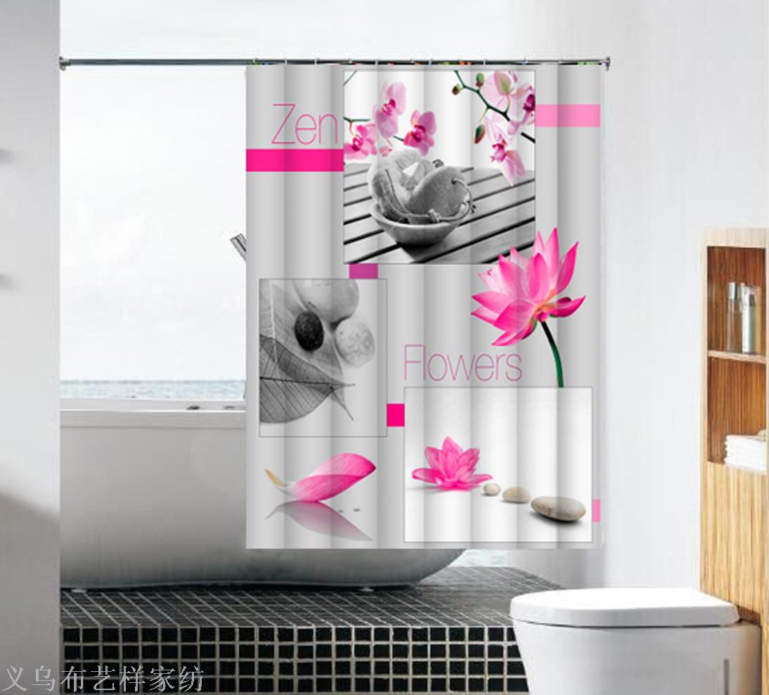 Factory direct sales of the bath curtain printing curtains wholesale stock wholesale
