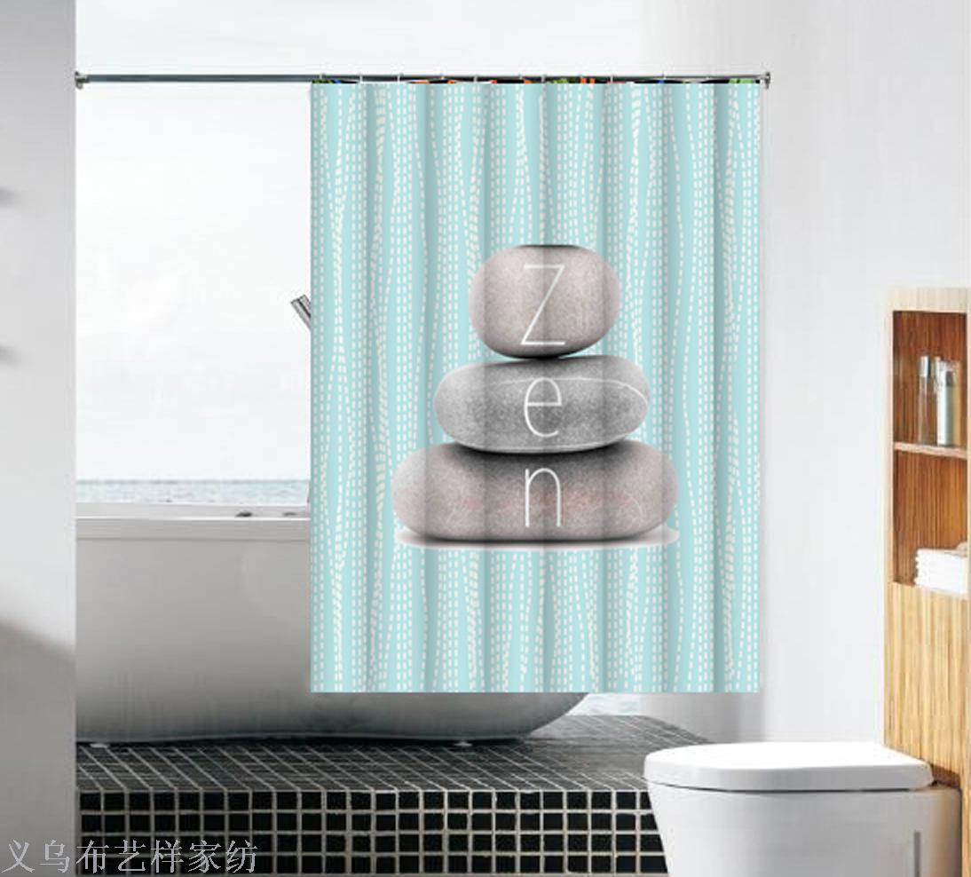Factory direct sales of the bath curtain printing curtains wholesale stock wholesale