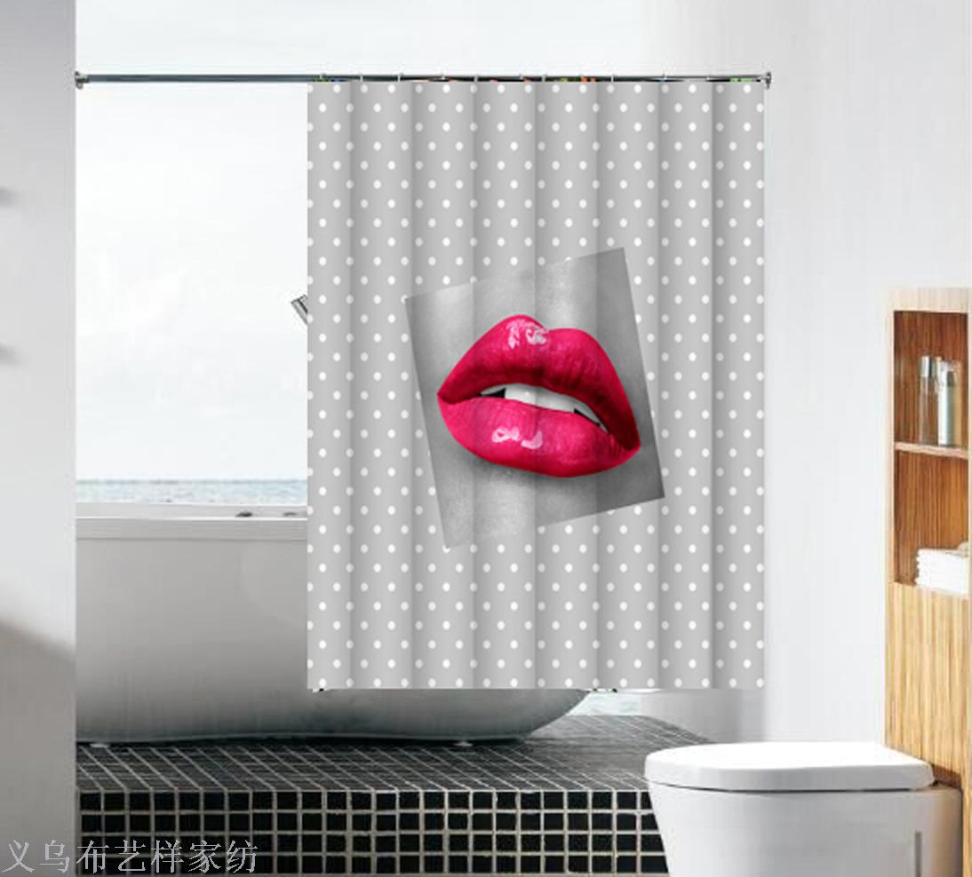 Factory direct sales of the bath curtain printing curtains wholesale stock wholesale