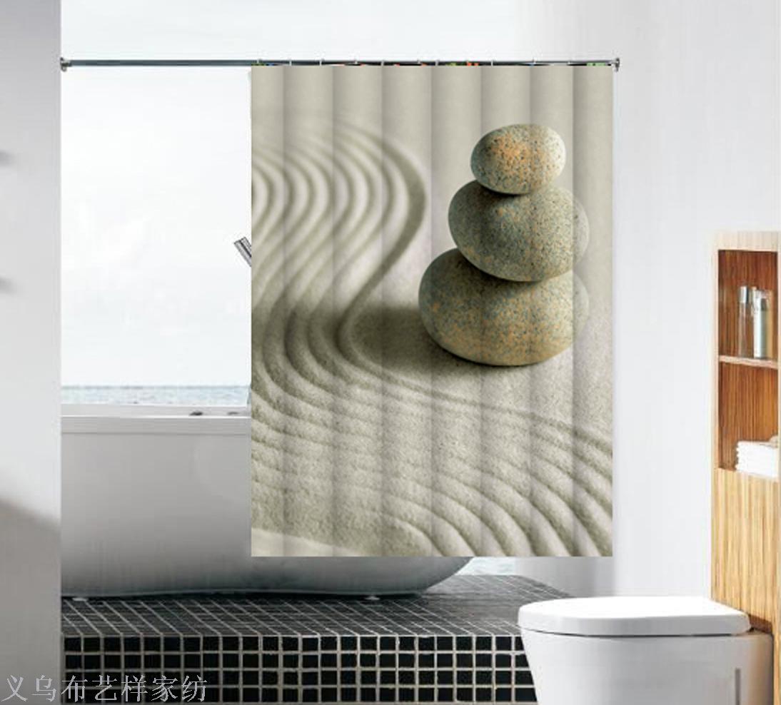 Factory direct sales of the bath curtain printing curtains wholesale stock wholesale