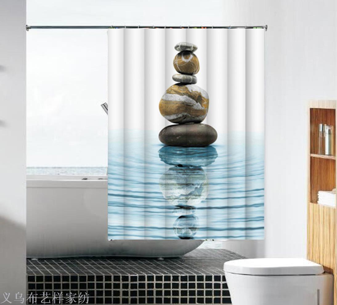 Factory direct sales of the bath curtain printing curtains wholesale stock wholesale