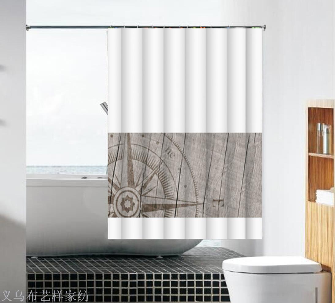 Factory direct sales of the bath curtain printing curtains wholesale stock wholesale
