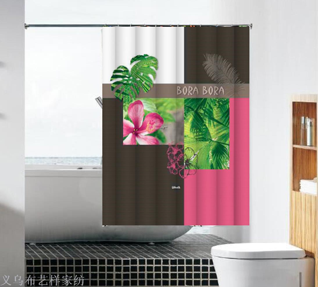 Factory direct sales of the bath curtain printing curtains wholesale stock wholesale