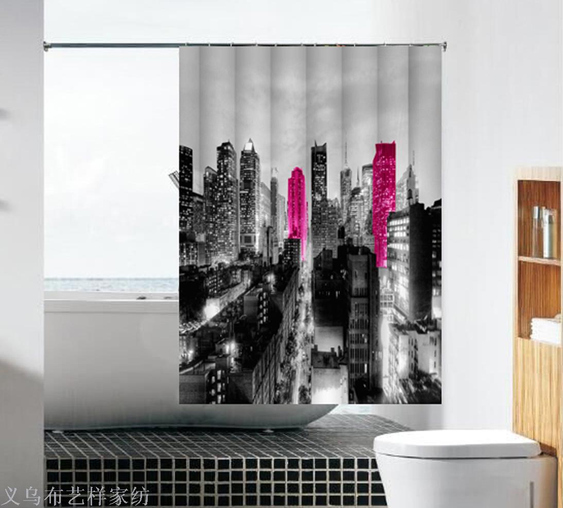 Factory direct sales of the bath curtain printing curtains wholesale stock wholesale