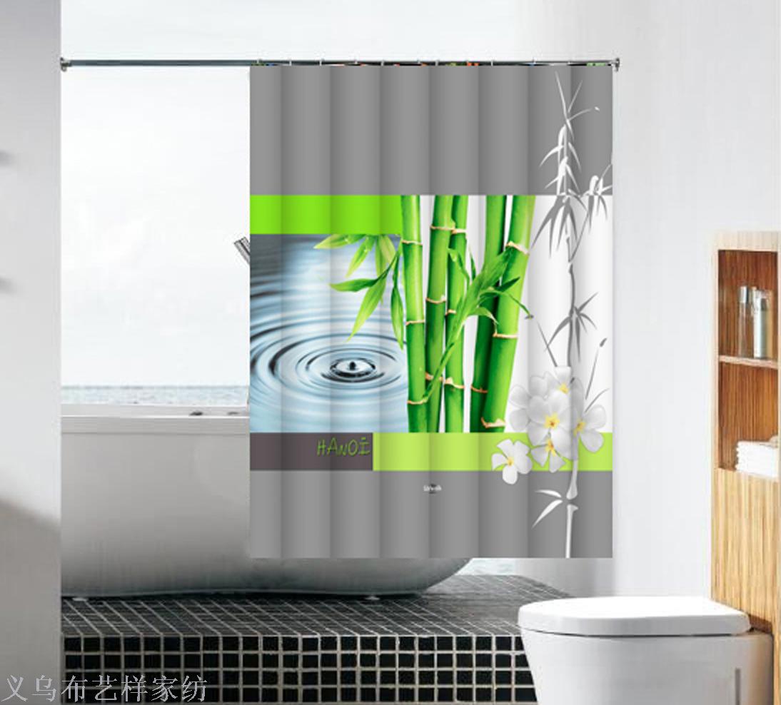 Factory direct sales of the bath curtain printing curtains wholesale stock wholesale