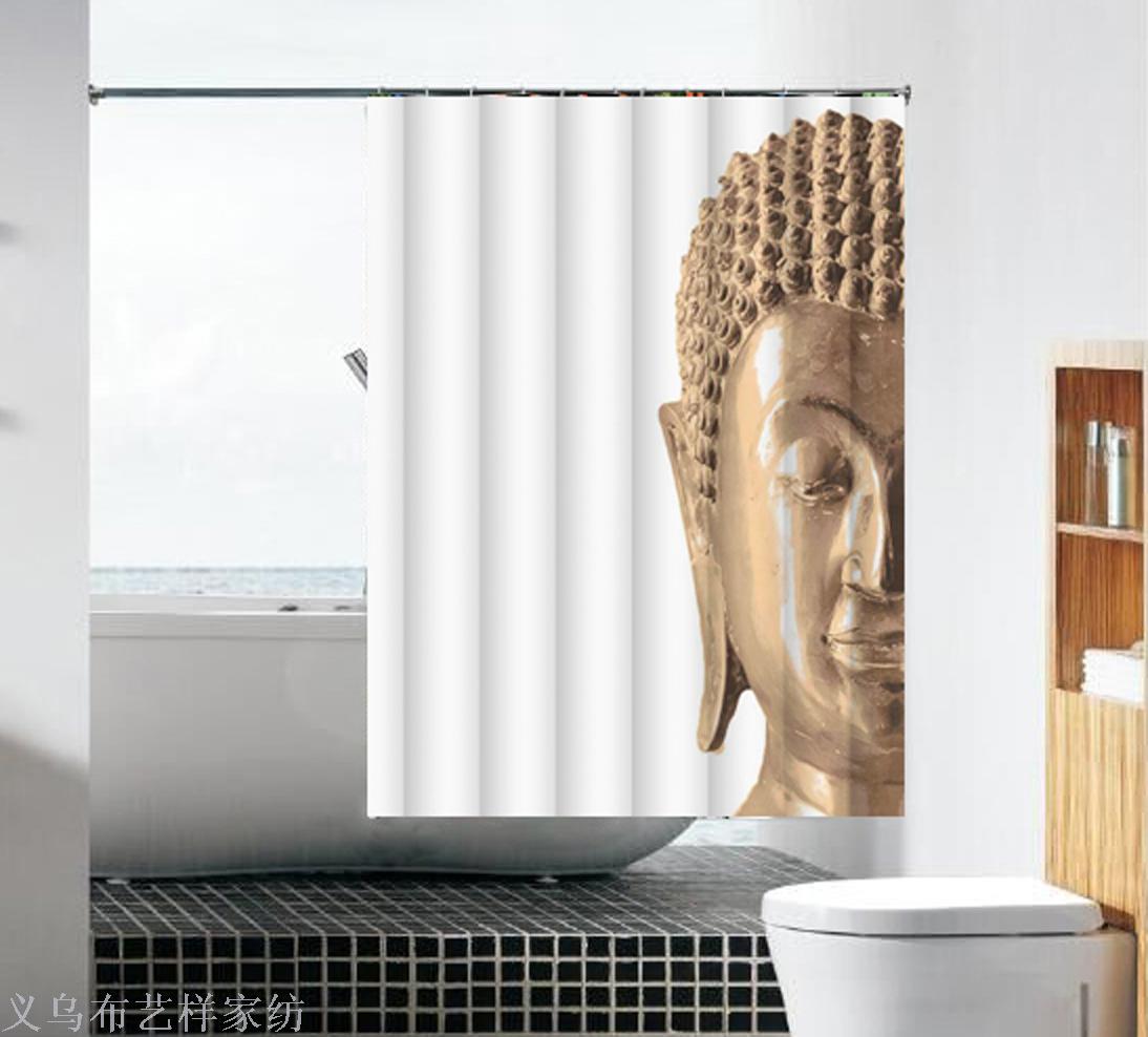 Factory direct sales of the bath curtain printing curtains wholesale stock wholesale