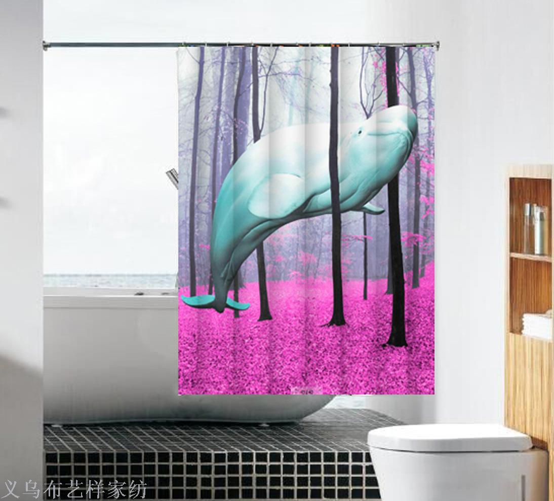 Factory direct sales of the bath curtain printing curtains wholesale stock wholesale