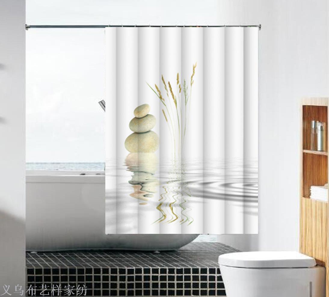 Factory direct sales of the bath curtain printing curtains wholesale stock wholesale