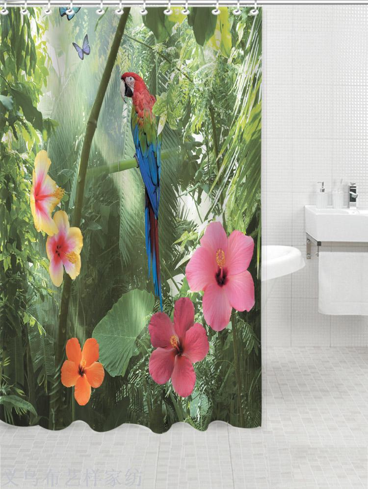 Factory direct sales of the bath curtain printing curtains wholesale stock wholesale