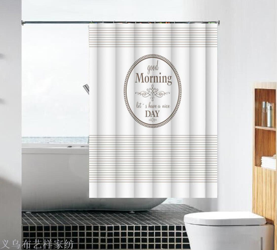 Factory direct sales of the bath curtain printing curtains wholesale stock wholesale