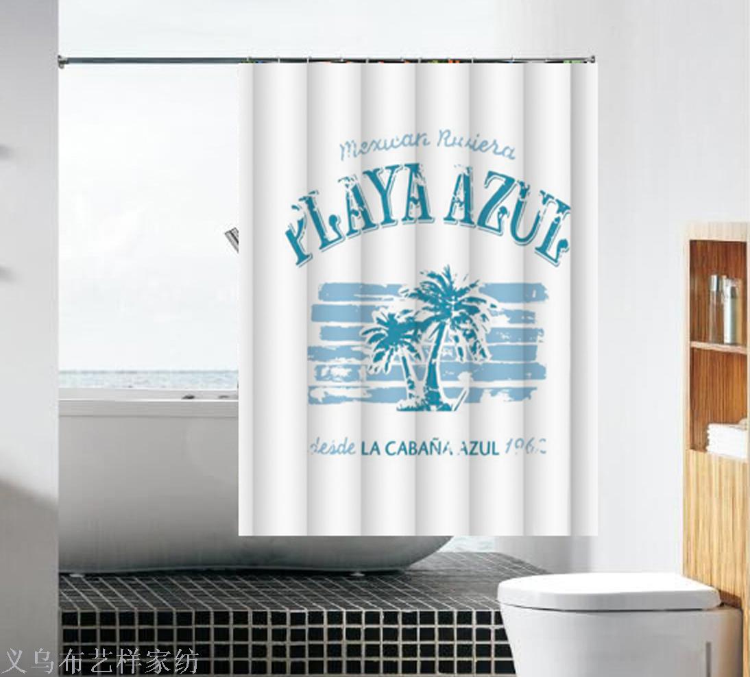 Factory direct sales of the bath curtain printing curtains wholesale stock wholesale
