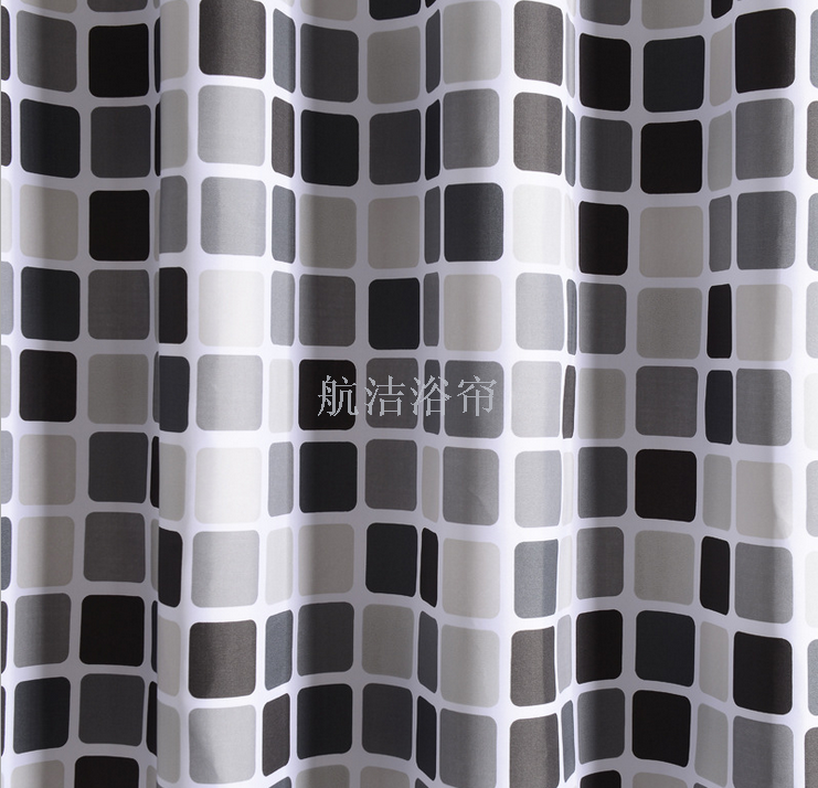 Household bath curtain thickened waterproof shower curtain anti-mildew polyester fabric bath curtain.
