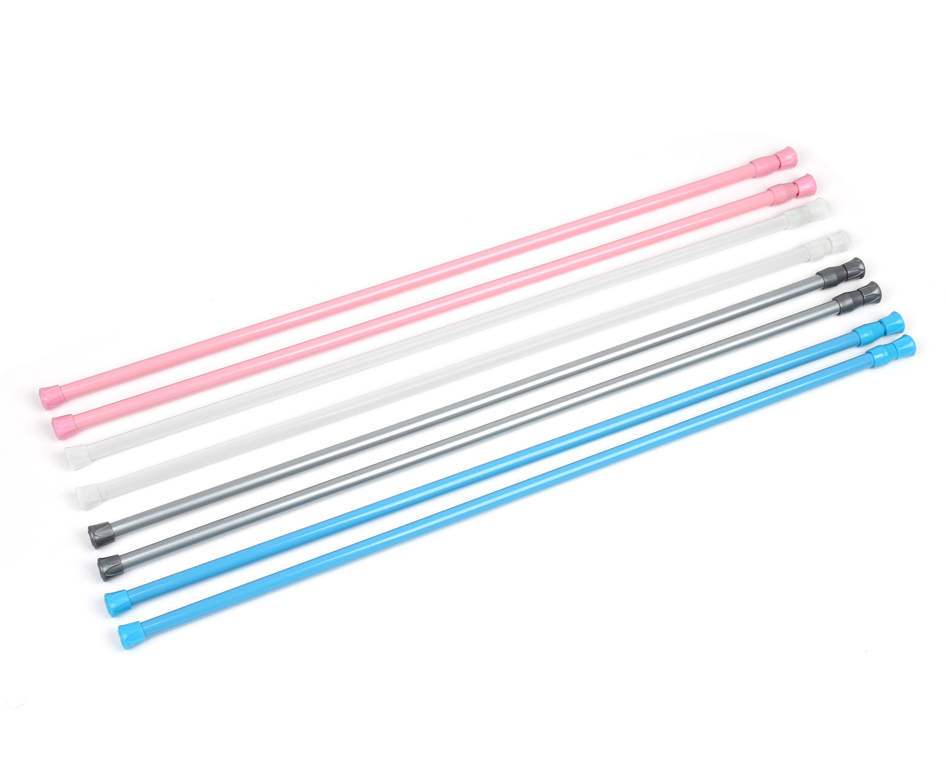 The bathroom does not punch The hole The bath curtain rod pure color curtain rod multi-functional telescopic air curtain rod factory direct sale