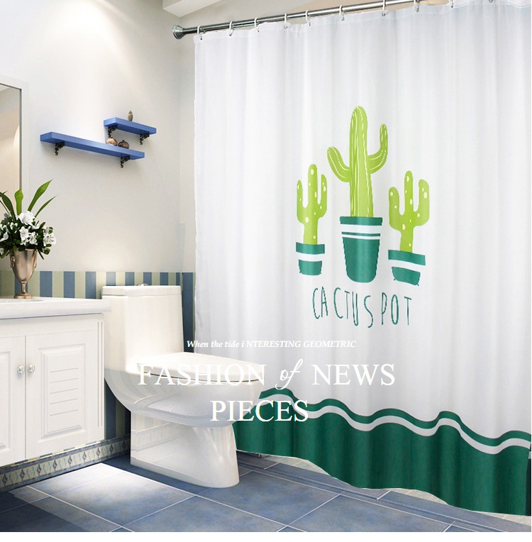 Digital printing bath curtain