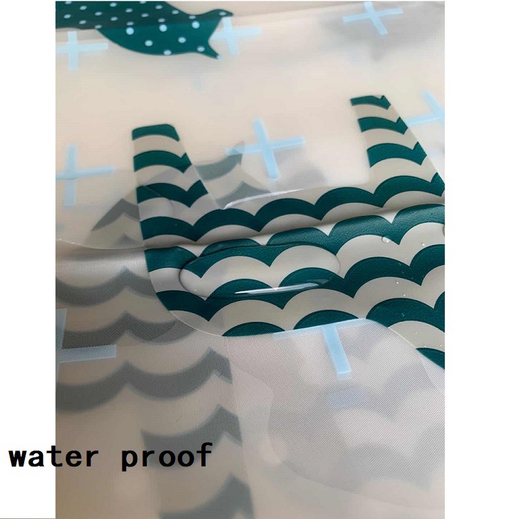 Digital printing bath curtain