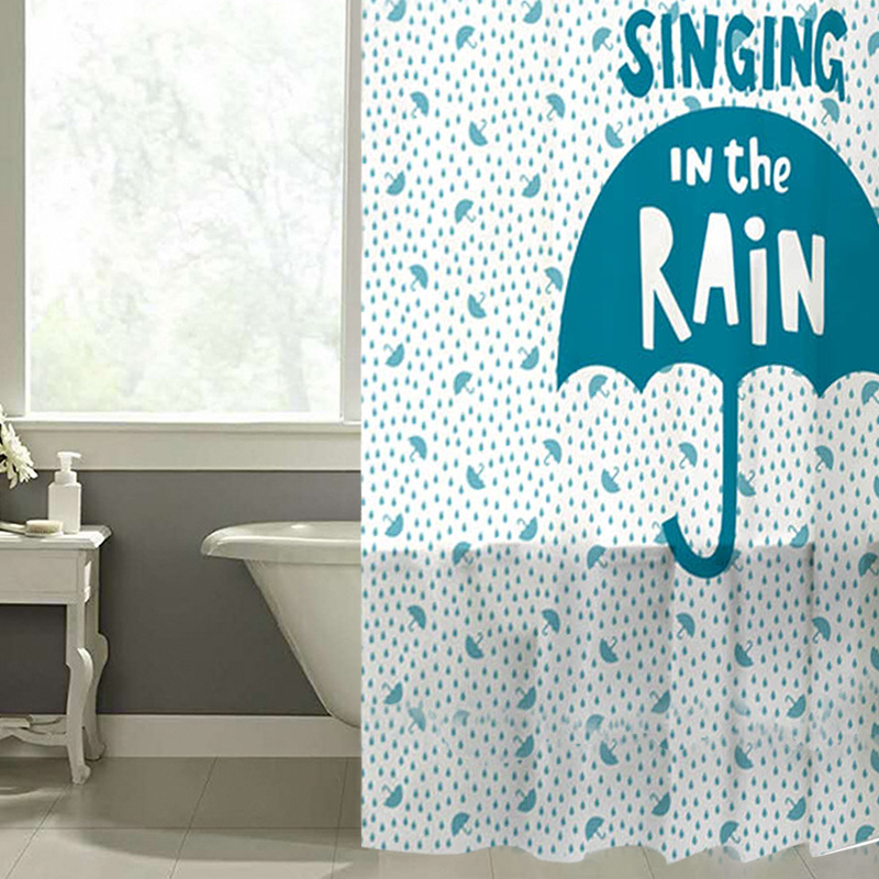 Digital printing bath curtain