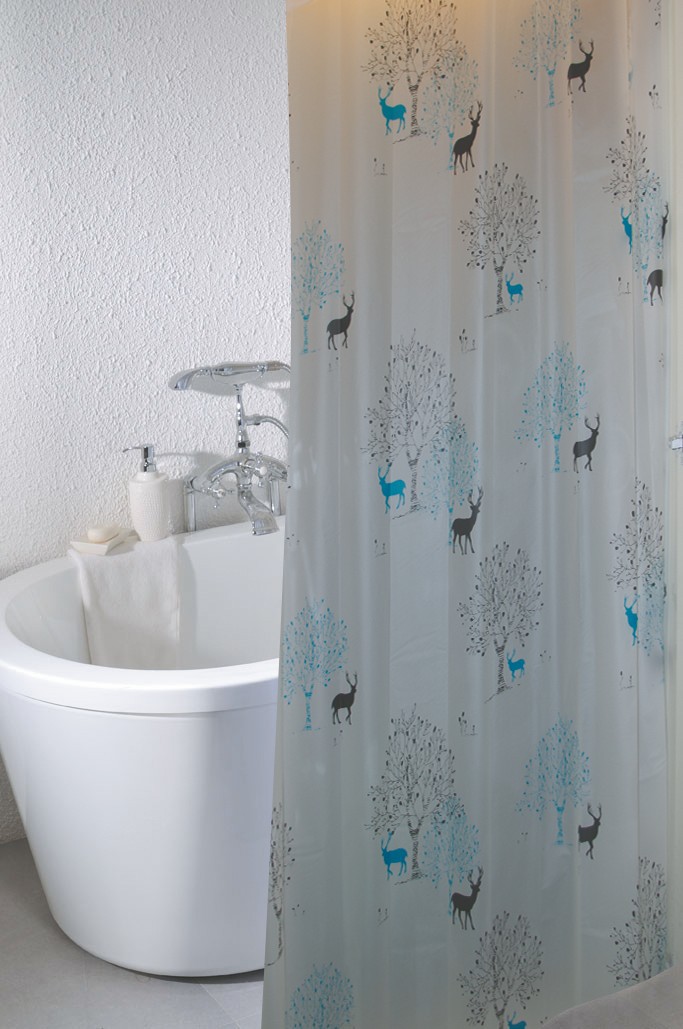 Digital printing bath curtain
