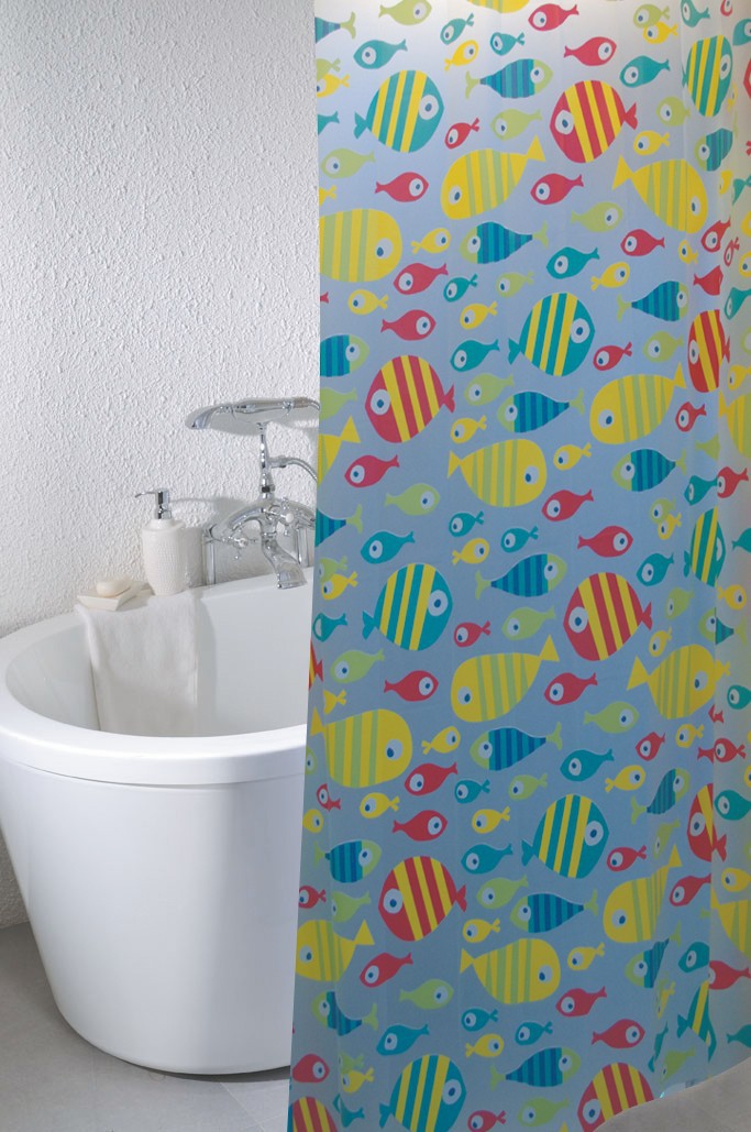 Digital printing bath curtain