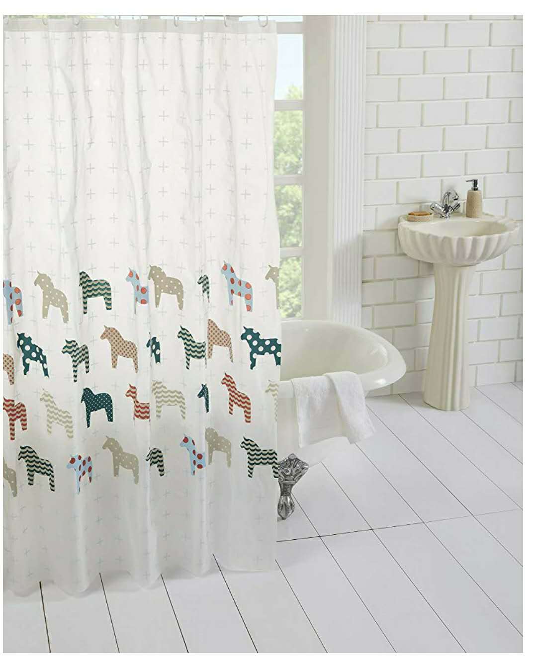 Digital printing bath curtain