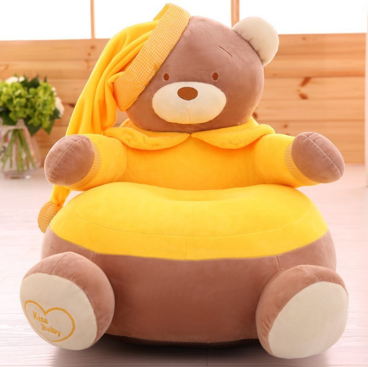 Children sofa seat baby adult lazy person stool bear plush toys can be removed and washed baby cartoon chair