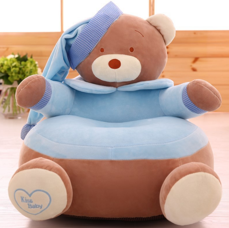 Children sofa seat baby adult lazy person stool bear plush toys can be removed and washed baby cartoon chair