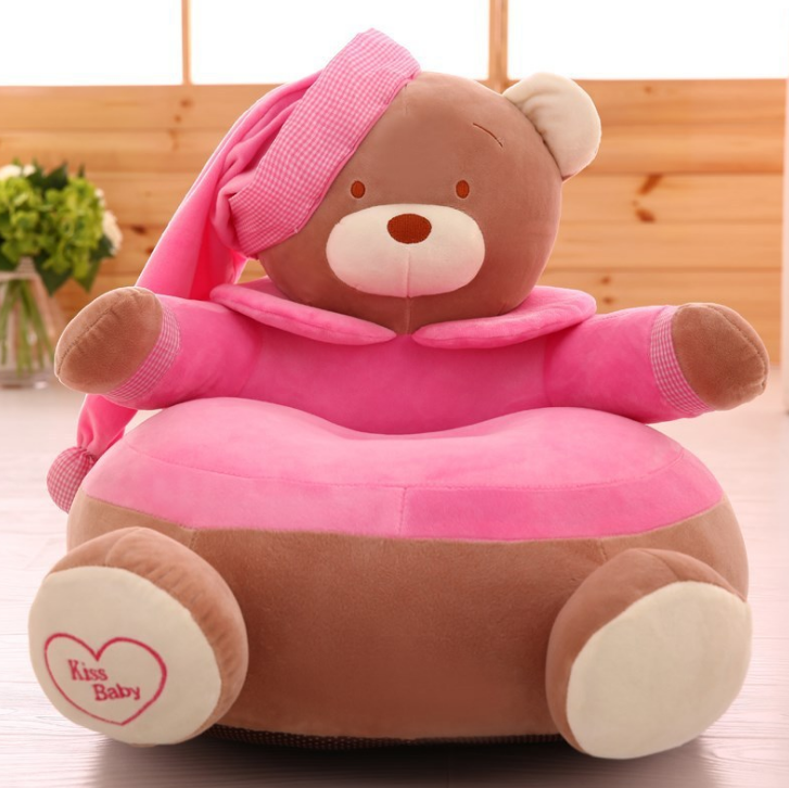 Children sofa seat baby adult lazy person stool bear plush toys can be removed and washed baby cartoon chair