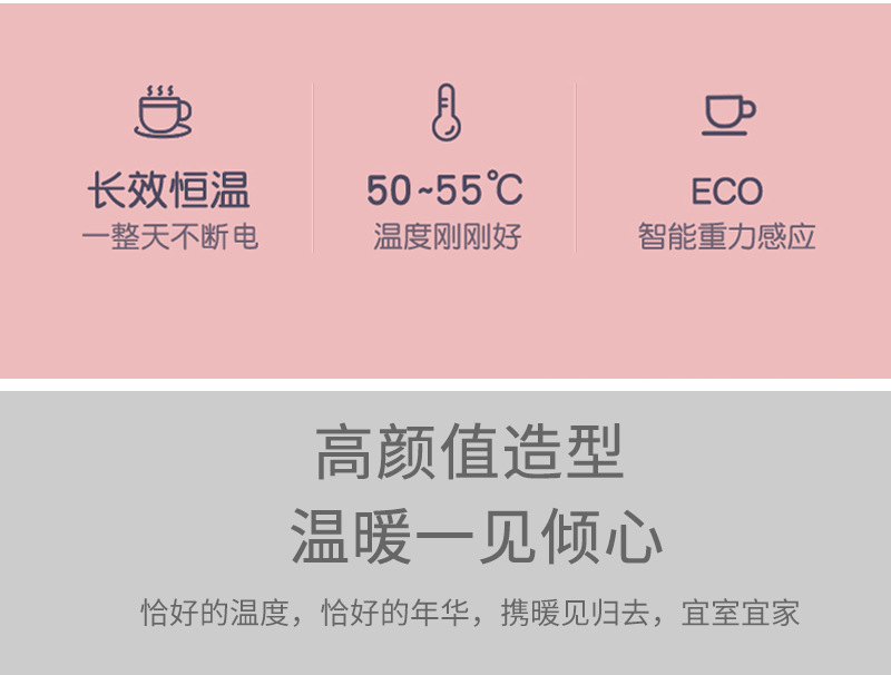 Cup Constant Temperature Coaster 55 Degrees Constant Temperature Cup Heating Coaster Office Hot Coffee Insulated Coaster