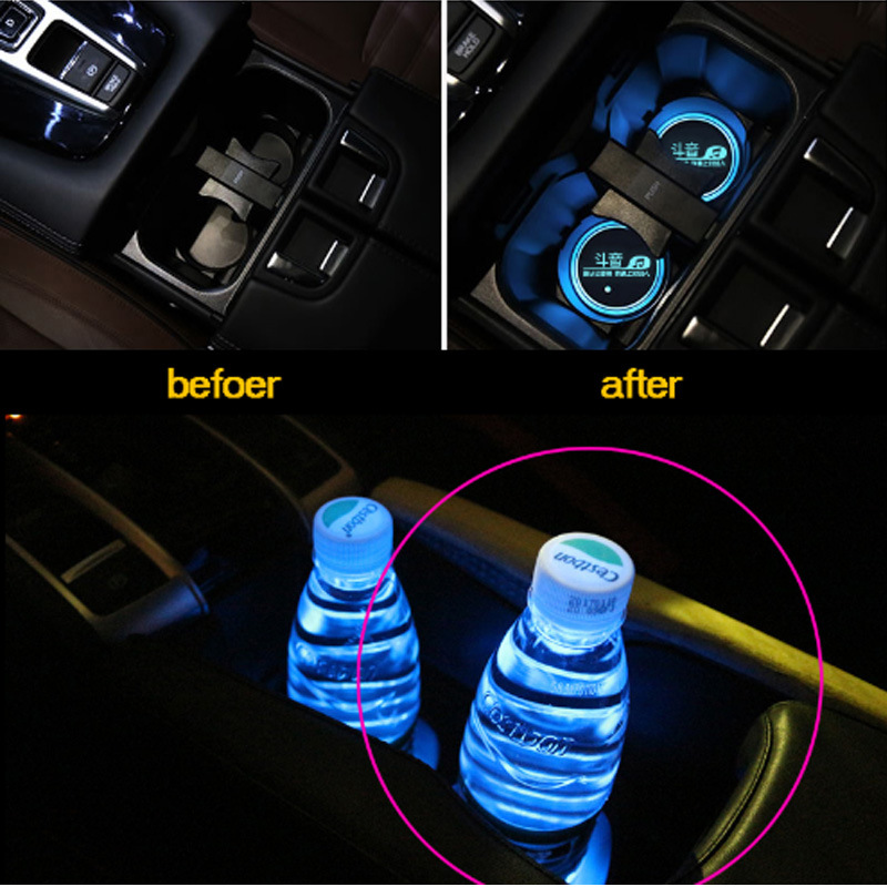 Car LightEmitting Water Cup Mat USB Charging Colorful NonSlip Coaster Car Supplies Car Interior Design Atmosphere Light Car LightEmitting Water Cup Mat USB Charging Colorful NonSlip Coaster Car Supplies Car Interior Design Atmosphere Light