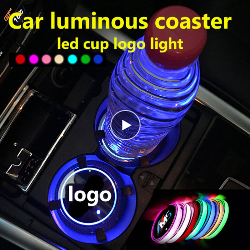 Car LightEmitting Water Cup Mat USB Charging Colorful NonSlip Coaster Car Supplies Car Interior Design Atmosphere Light Car LightEmitting Water Cup Mat USB Charging Colorful NonSlip Coaster Car Supplies Car Interior Design Atmosphere Light