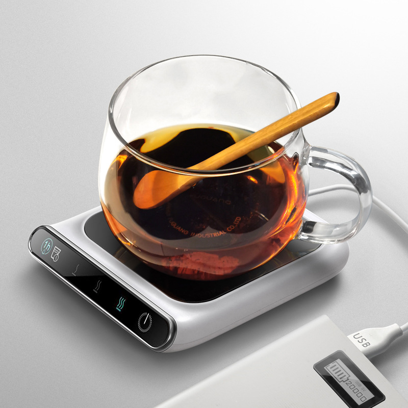 Warm White Smart Thermal Cup Pad Winter Desktop Heating Coaster Warm Cup USB Plug-in 55 Degrees Insulated Coaster