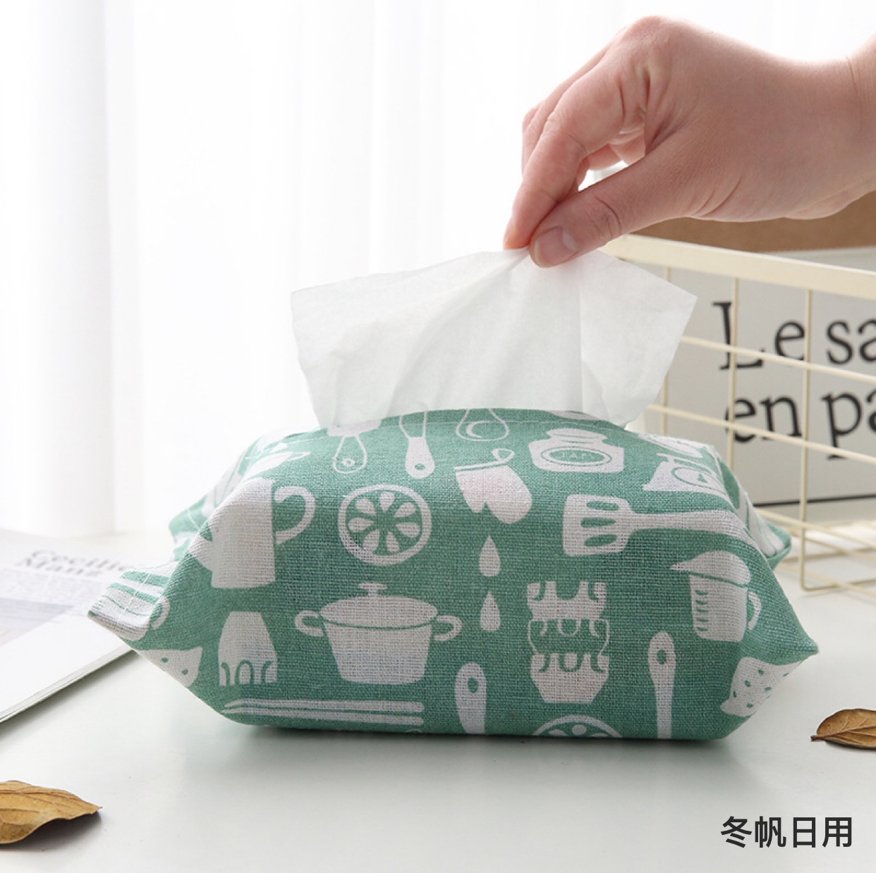Cotton Linen Tissue Cover Bags Cover Cotton and Linen Simplicity Small Fresh Animal Tissue Box Dining Room/Living Room Kitchen Paper Cover
