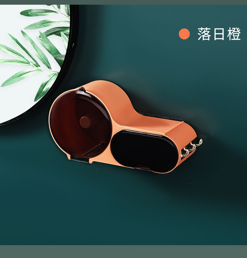 Toilet Solid Large Roll Paper Box Wall-Mounted Paper Extraction Box Tissue Box Punch-Free Toilet Coreless Roll Stand