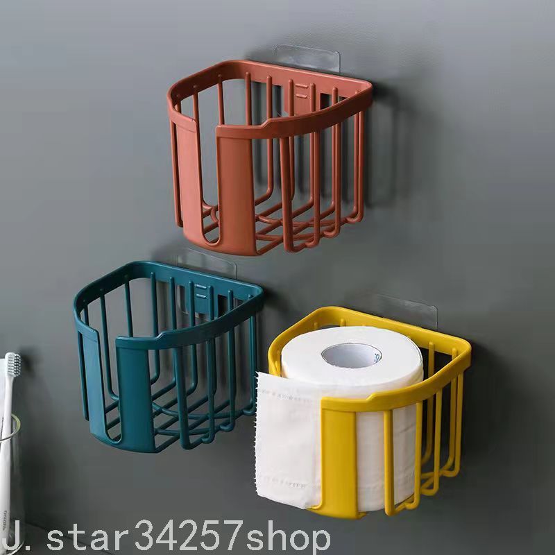 Punch-Free Toilet Paper Rack Toilet Tissue Box Storage Box Paper Extraction Box Wall-Mounted Tissue Box