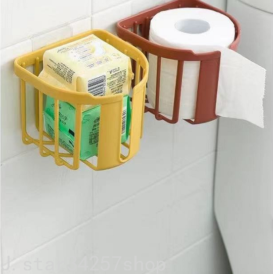 Punch-Free Toilet Paper Rack Toilet Tissue Box Storage Box Paper Extraction Box Wall-Mounted Tissue Box