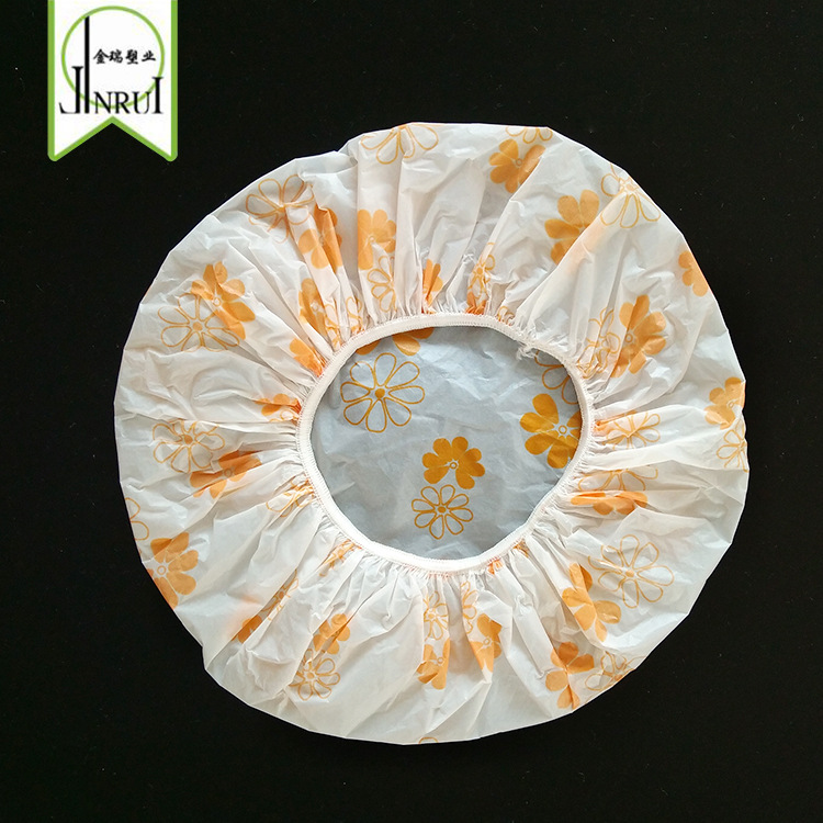 Disposable Printed Transparent Shower Cap Thickened Waterproof Shower Cap Adult Brand New PE Shower Cap Customizable Logo