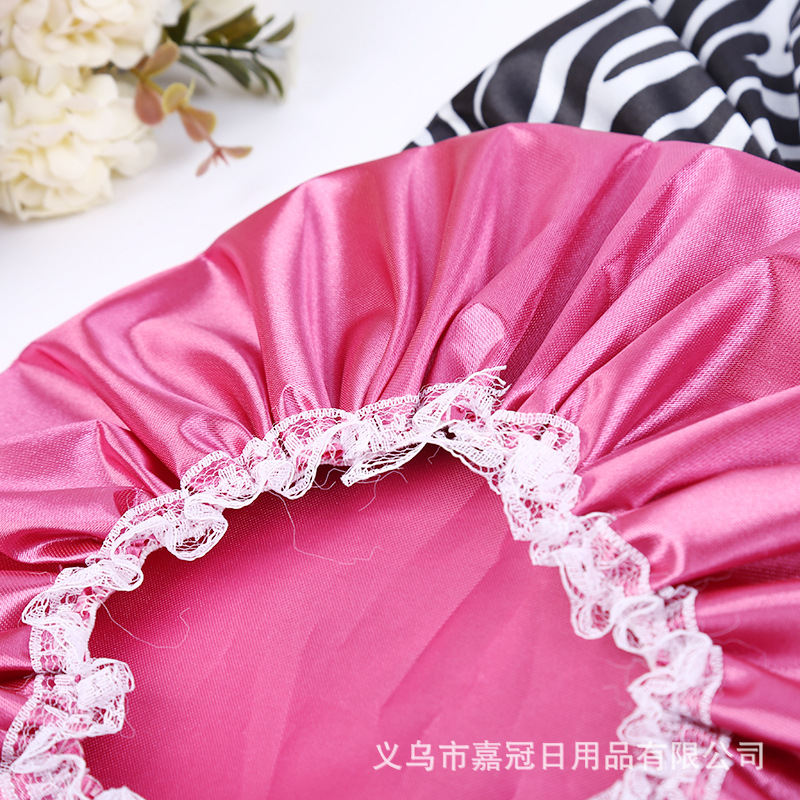 Spot wholesale waterproof printing bath hat ribbon lace adult bath hat quick sell shower cap disposable toiletry items. Spot wholesale waterproof printing bath hat ribbon lace adult bath hat quick sell shower cap disposable toiletry items.