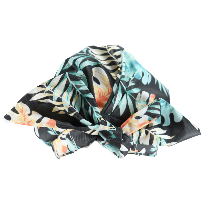 Shower Cap Waterproof Amazon Elastic Bow Black and White Stripes Shower Cap Female Yiwu Manufacturers Customizable Pattern