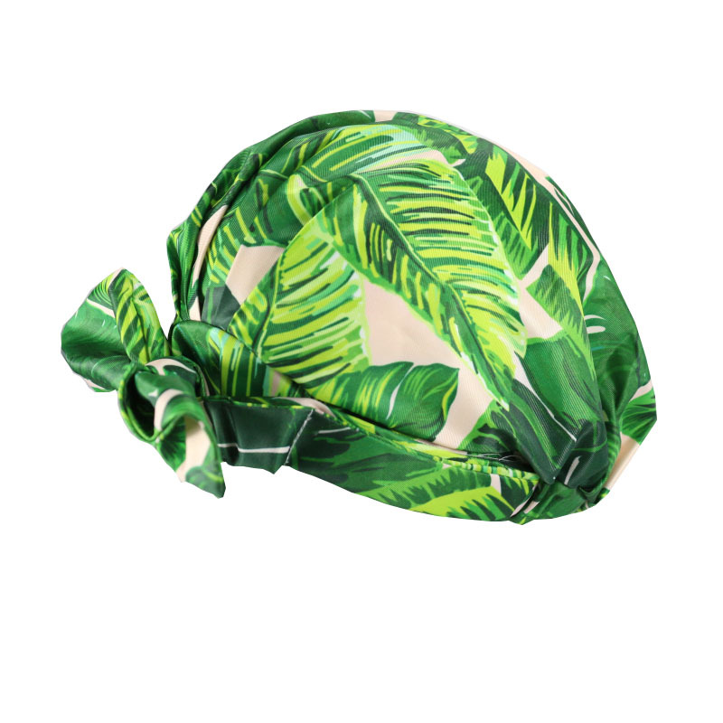Shower Cap Waterproof Amazon Elastic Bow Black and White Stripes Shower Cap Female Yiwu Manufacturers Customizable Pattern