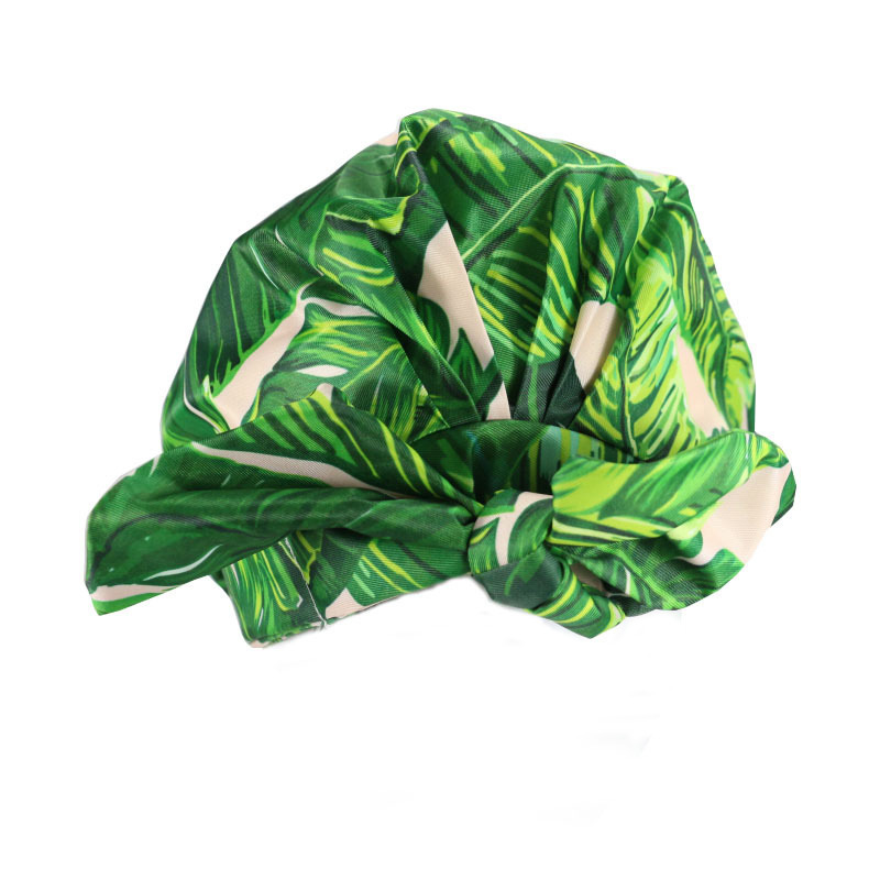 Shower Cap Waterproof Amazon Elastic Bow Black and White Stripes Shower Cap Female Yiwu Manufacturers Customizable Pattern
