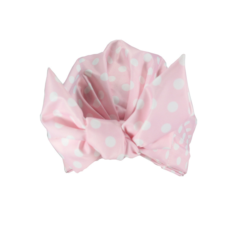 Shower Cap Waterproof Amazon Elastic Bow Black and White Stripes Shower Cap Female Yiwu Manufacturers Customizable Pattern