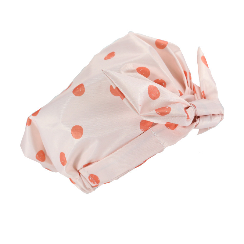 Shower Cap Waterproof Amazon Elastic Bow Black and White Stripes Shower Cap Female Yiwu Manufacturers Customizable Pattern
