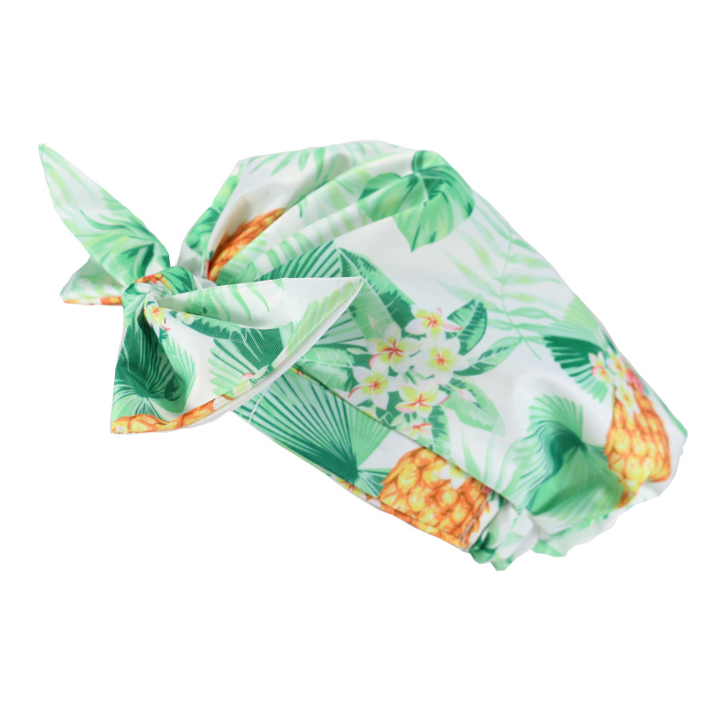 Shower Cap Waterproof Amazon Elastic Bow Black and White Stripes Shower Cap Female Yiwu Manufacturers Customizable Pattern