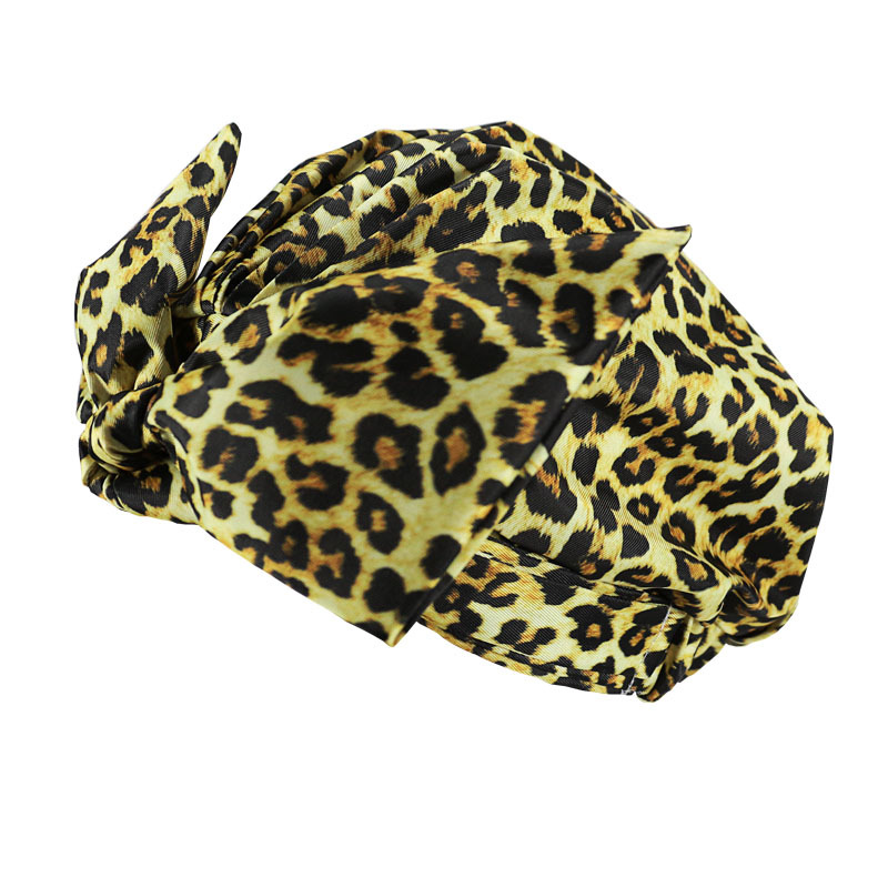 Shower Cap Waterproof Amazon Elastic Bow Black and White Stripes Shower Cap Female Yiwu Manufacturers Customizable Pattern