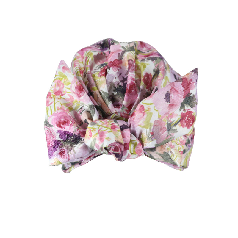 Shower Cap Waterproof Amazon Elastic Bow Black and White Stripes Shower Cap Female Yiwu Manufacturers Customizable Pattern